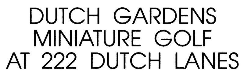Dutch Gardens Mini Golf